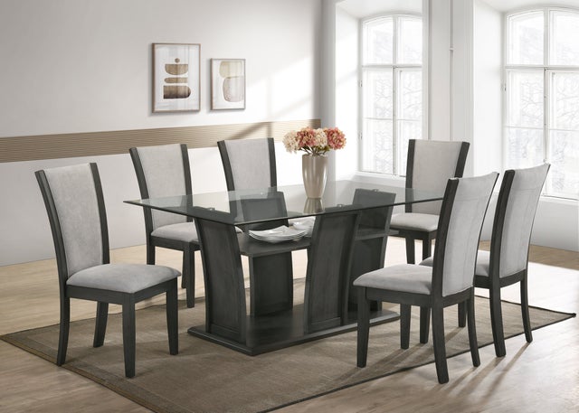 Florida - Black Dining Table + 6 Chair Set