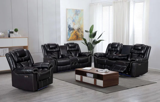 Alexa Black - 3PC Power Reclining Set