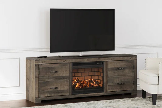 W446-168 TV Stand 72"L or TV Stand w/Fireplace