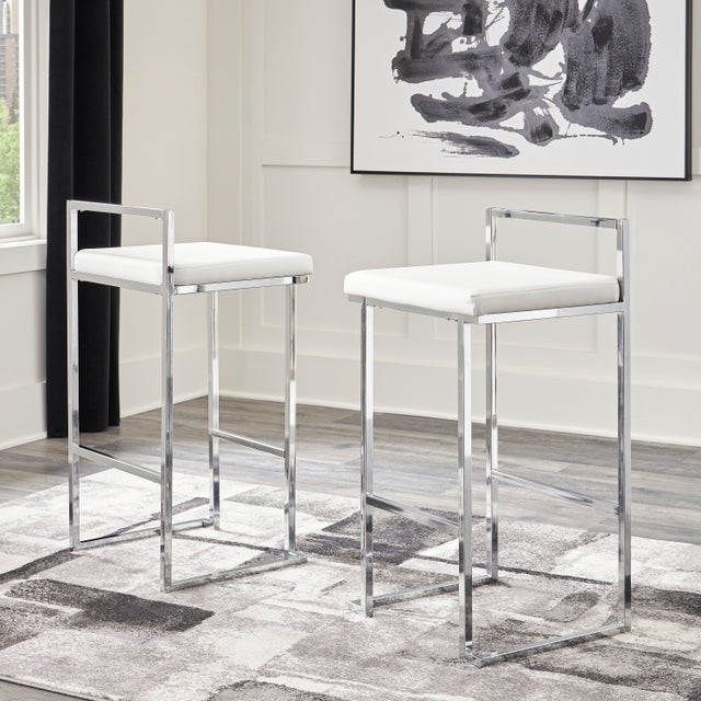 D275-730 White Bar Stool