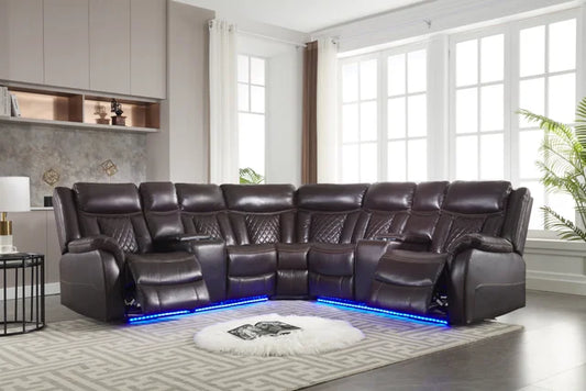 Batman Espresso Power Reclining Sectional **ON SALE**