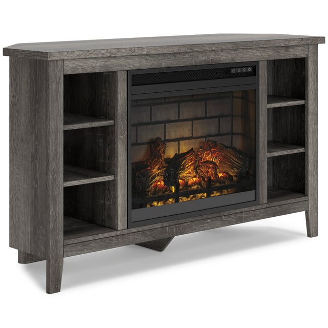 W275-67 Corner TV Stand w/Fireplace 48"L