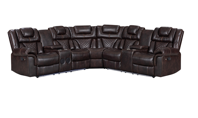 Alexa2023 Brown Reclining Sectional