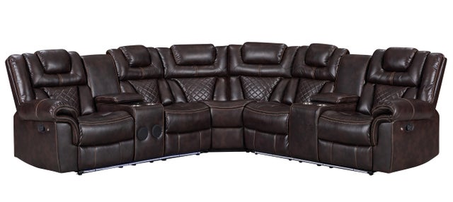 Alexa2023 Brown Reclining Sectional