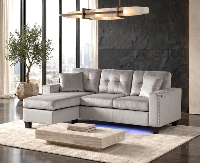 Messi Grey - Reversible Sectional
