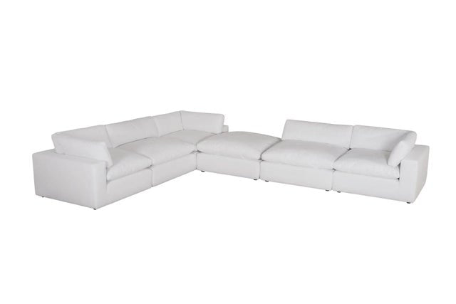 XL CLOUD WHITE Sectional + Ottoman Set