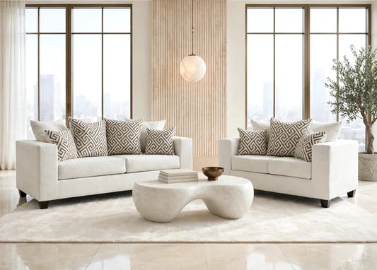 110 - Stone Sofa & Loveseat