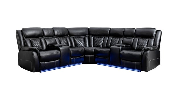 Batman Black Power Reclining Sectional