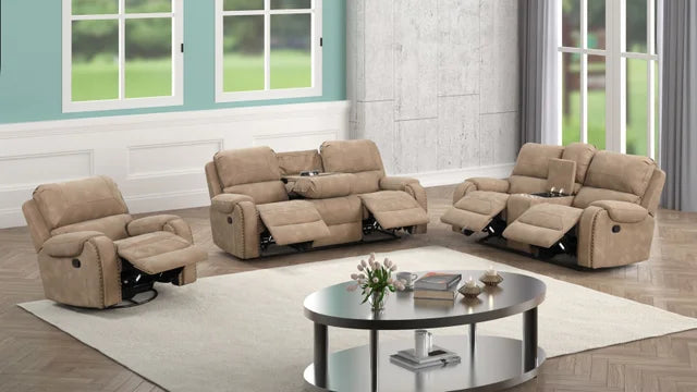 Titan1001-Latte OVERSIZED 3pc Reclining Set**BLACK FRIDAY**