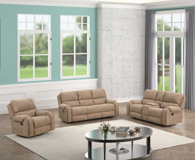 Titan1001-Latte OVERSIZED 3pc Reclining Set