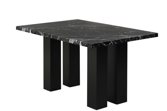 2220 Onyx - (FAUX MARBLE) Counter Height Table + 6 Chair Set