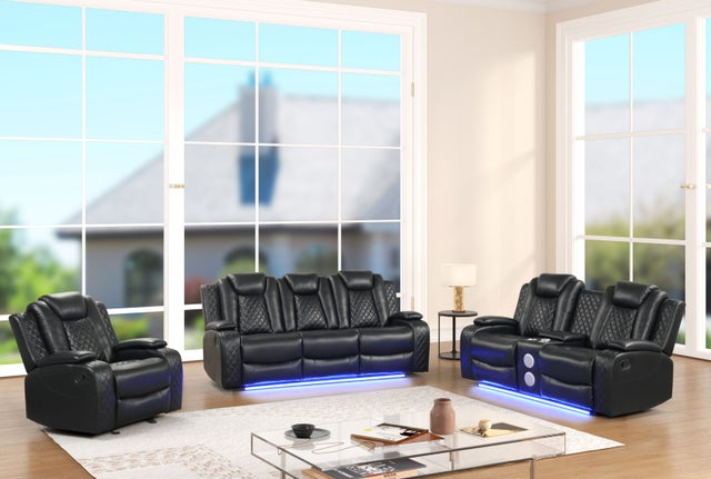 Luz Black - 3PC Reclining Set