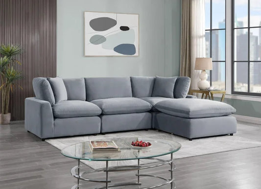 SKY Gray Velvet Modular Sectional