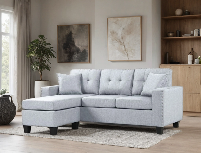 Cris Light Gray - Reversible Sectional**BLACK FRIDAY**