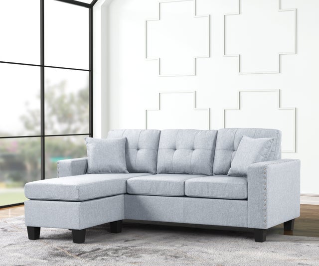 Cris Light Gray - Reversible Sectional