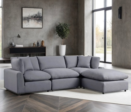 SKY Charcoal Linen Modular Sectional