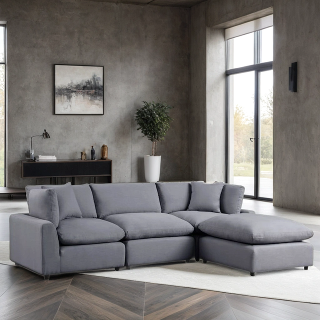 SKY Charcoal Linen Modular Sectional**BLACK FRIDAY**