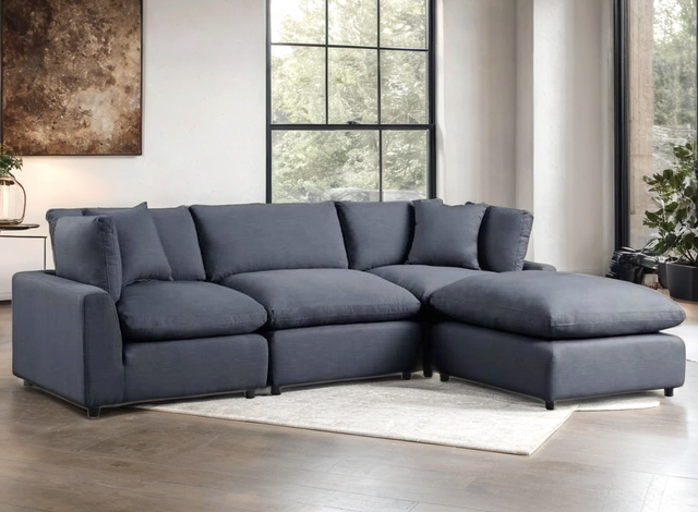 SKY Black Linen Modular Sectional