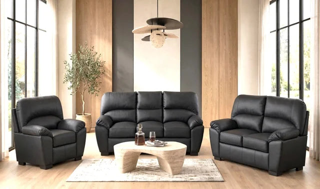 Tiffany Black - 2PC or 3PC Living Room Set