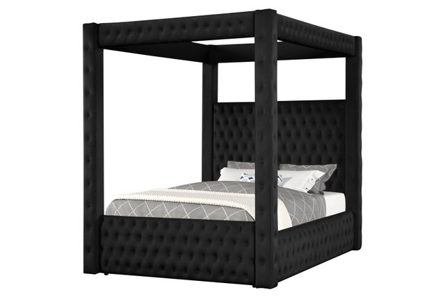 Castle Black Platform Bed -Queen, King