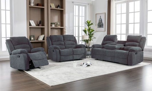 Dynamo2-CHARCOAL 3PC Reclining Set