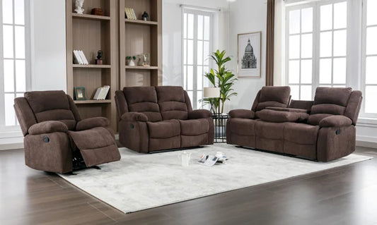 Dynamo2-CHOCOLATE  3PC Reclining Set