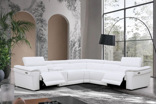 NEWYORK WHITE - LEATHER Power Reclining Sectional**BLACK FRIDAY**