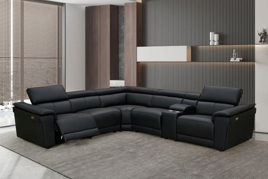 NEWYORK BLACK -  LEATHER Power Reclining Sectional