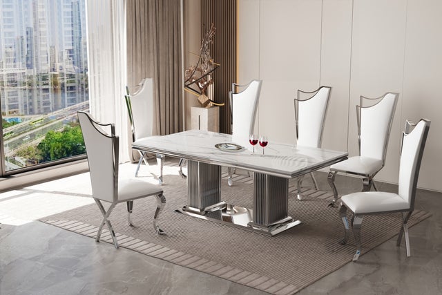 D6061 - Dining Table + 6 Chair Set