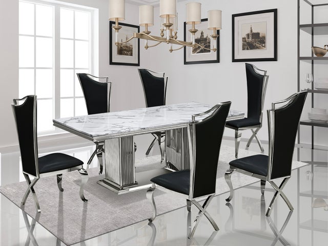 D6062 - Dining Table + 6 Chair Set **BLACK FRIDAY**