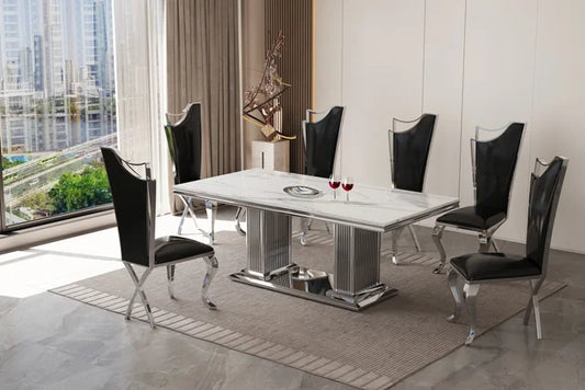 D6062 - Dining Table + 6 Chair Set **FLASH SALE**