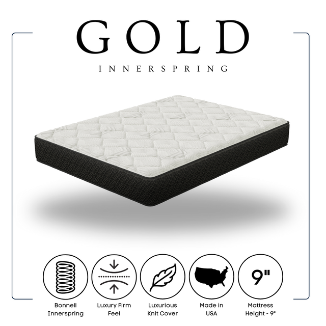 GOLD - 9" Inner Spring - Twin, Full, Queen, King