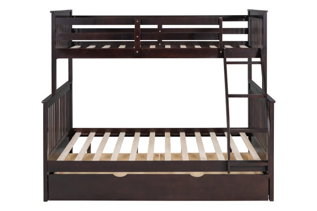 BB20 Twin/Full Bunk Bed w/Twin Trundle Espresso