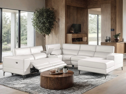 MILANO PEARL - 6PC Power Reclining Sectional