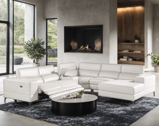 MILANO PEARL - 6PC Power Reclining Sectional