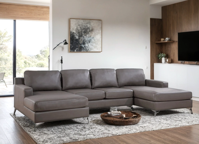 Candace Bronze Double Chaise Sectional