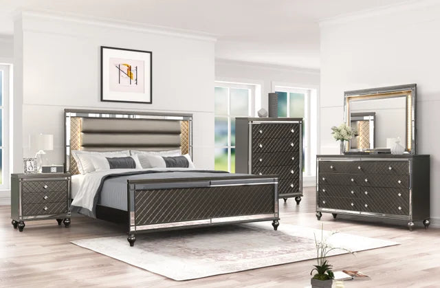 Stars Charcoal - 5PC Bedroom Set Queen **ON SALE**