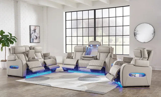 U271-05 Power 2PC or 3PC Reclining Set (Genuine Leather + Air Massage)