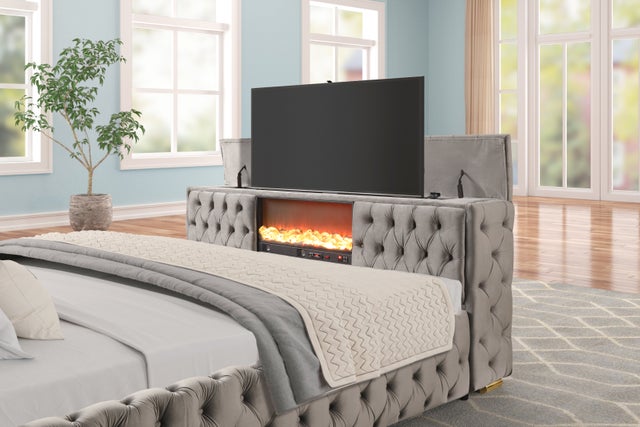 Future Gray Platform Bed - Queen, King