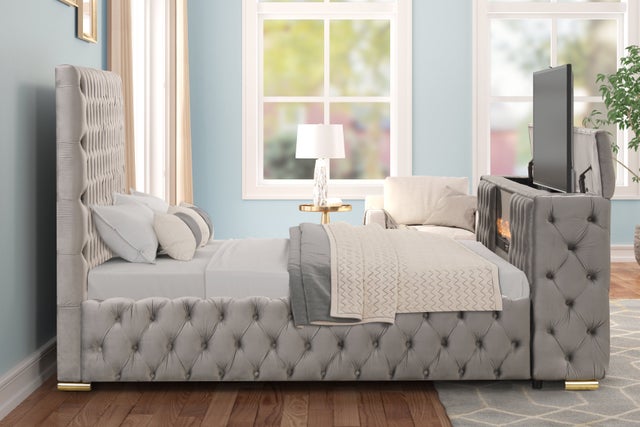 Future Gray Platform Bed - Queen, King