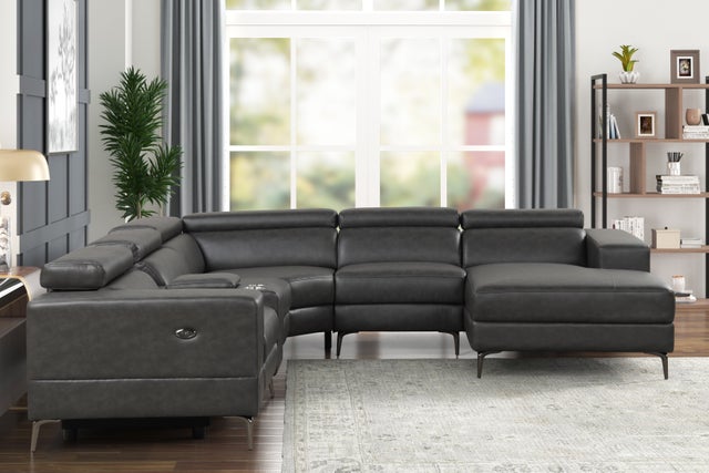 MILANO GRAY- 6PC Power Reclining Sectional