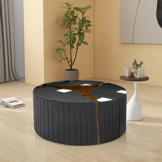 A612 Coffee Table (BLACK GLASS)