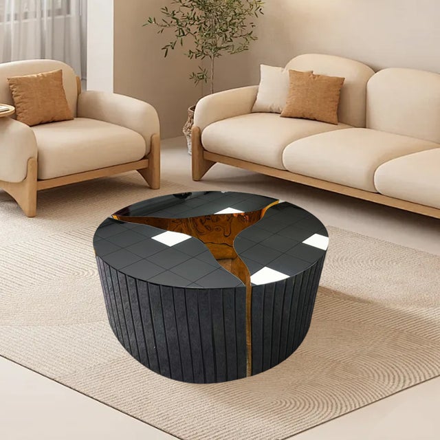 A612 Coffee Table (BLACK GLASS)