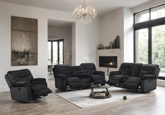 BRAVO - Black 3pc Reclining Set **ON SALE**