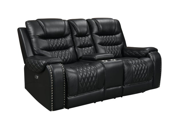 Harley Black Power - TOP GRAIN LEATHER Reclining Set **NEW ARRIVAL**