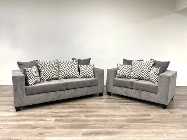 110-Smoke Sofa and Loveseat Set