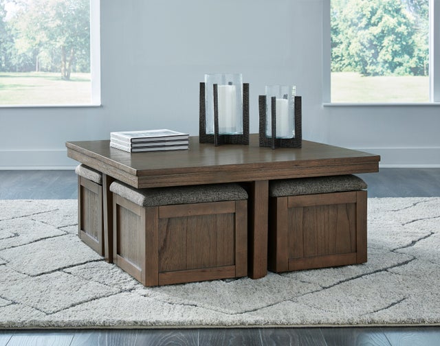 Ashley T738-20 Cocktail Table w/Stools