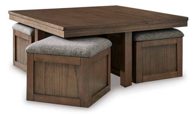 Ashley T738-20 Cocktail Table w/Stools