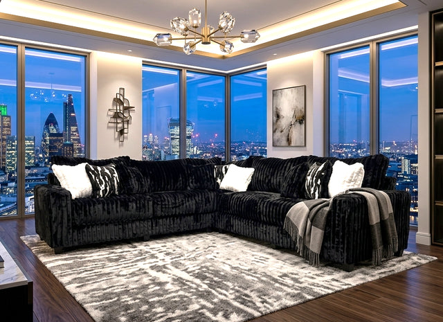 9600 Black - Oversized Sectional