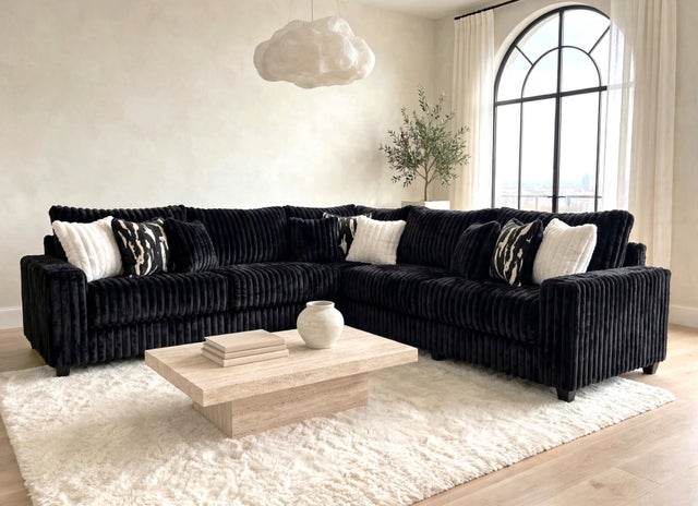 9600 Black - Oversized Sectional